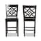 Baxton Studio Nicolette Modern and Contemporary Transitional Dark Brown Finished Wood 2-Piece Counter Stool Set 176-11421-Zoro - alternate 4